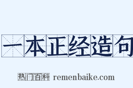一本正经造句是什么意思的图片